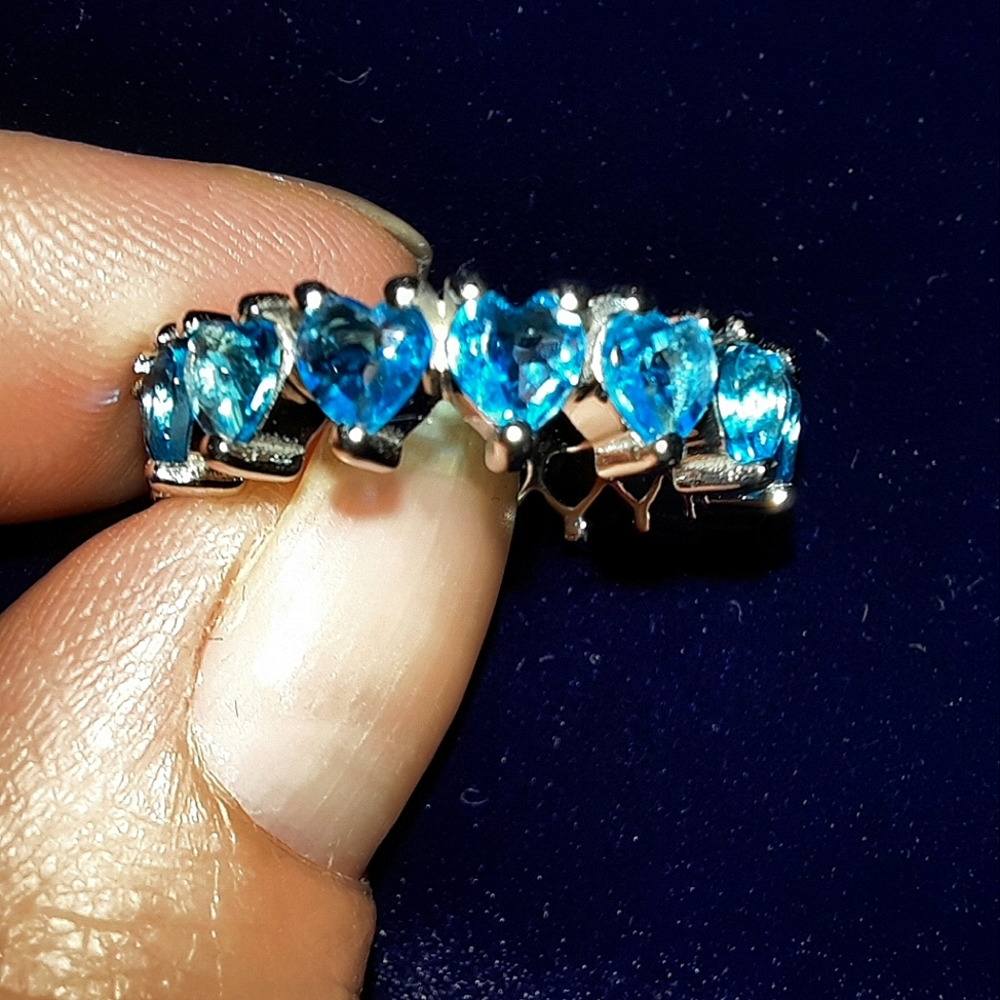 Hespera Sterling Silver Tanzanite Eternity ring